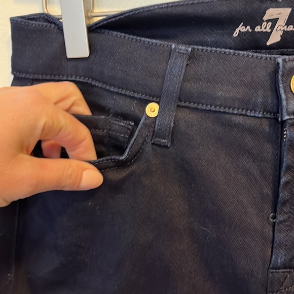 7 For All Mankind Jeans ‘Gwenevere’ Skinny Dark Denim Size 26 - Picture 2 of 7